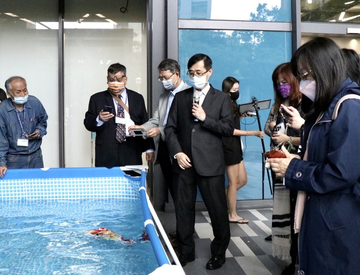 The lab also showcased its R&D results such as the AI robotic fish